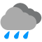 Tormenta seca con cielo parcialmente nuboso