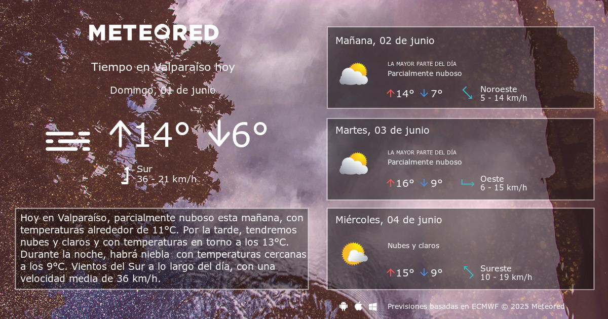 Tiempo Valparaiso - Mal tiempo en la costa de Valparaíso, 1964 Fuente ... - Descubre en viamichelin toda la información del tiempo en valparaiso, la previsión para los.